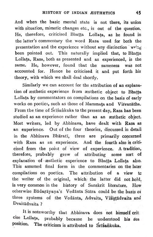 Comparative Aesthetics ( Indian Aesthetics) Vol I